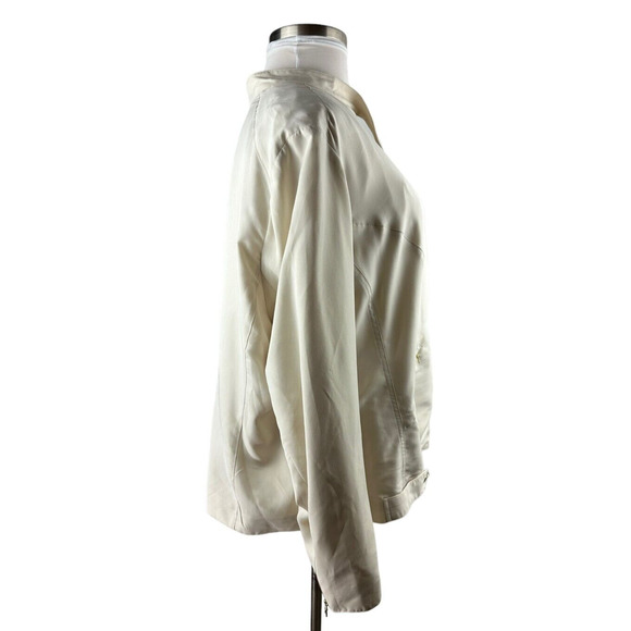 Apt. 9 Moto Jacket Birch Cream Gold Accents Lined Zip Lightweight Plus Size 3X - Picture 4 of 10